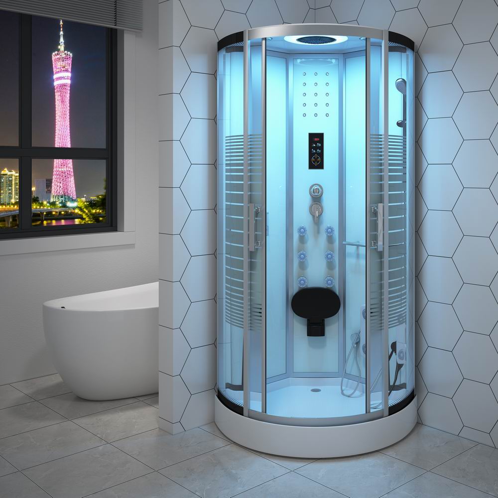 USA RL-D05 Hydro massage shower cubicle standing glass material steam shower stall luxury shower room