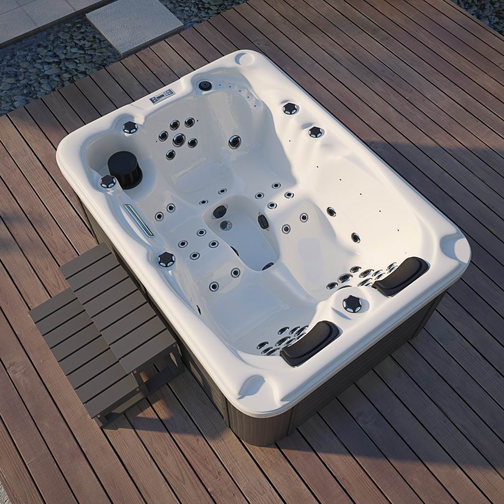 RL-6016 Jaccuzii Outdoor Massage Hot Tube For Sale 3 Person Outdoor Jakuzi Spa Balboa Hot Tub Luxury Acrylic Whirlpool Bathtubs