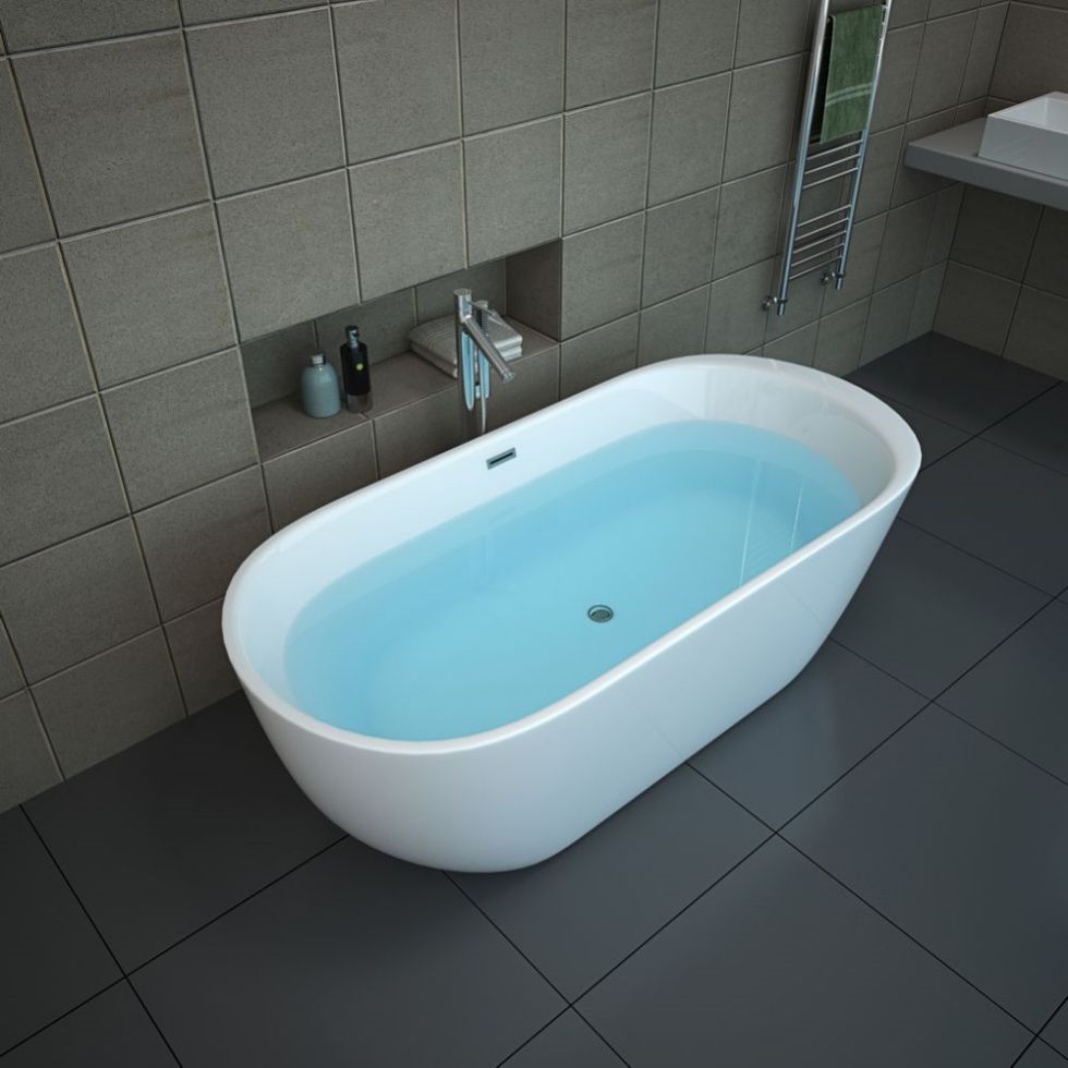 RL-MF1211 Global Hot Selling Freestanding Bathtub White Small Acrylic Bathtubs For Adult With Acrylic Material Bathtub