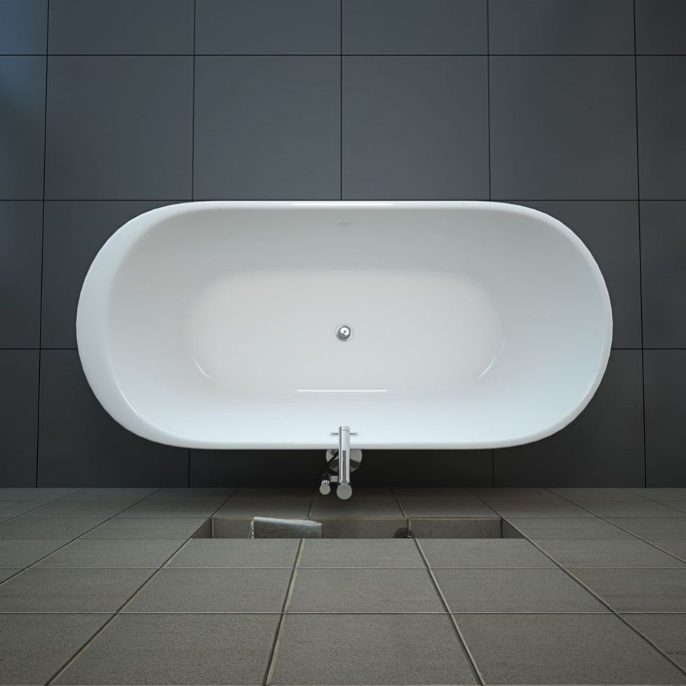 RL-MF1211 Global Hot Selling Freestanding Bathtub White Small Acrylic Bathtubs For Adult With Acrylic Material Bathtub