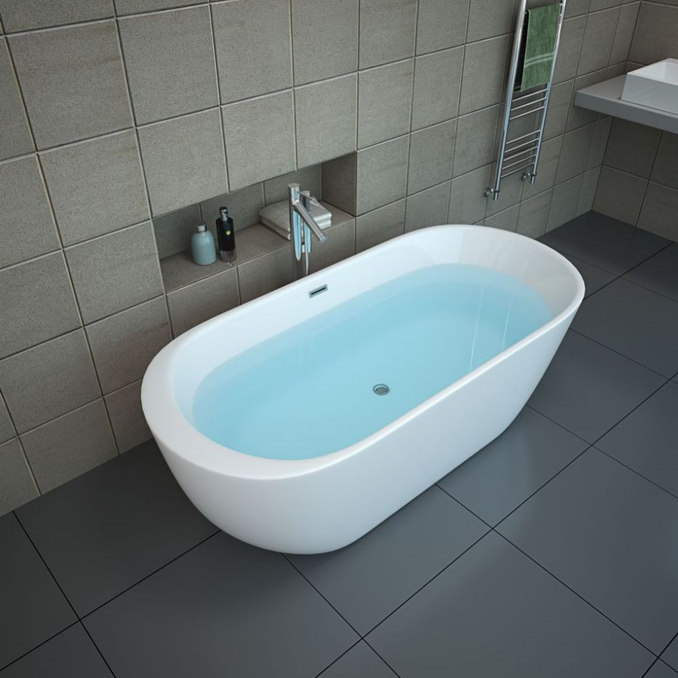 RL-MF1211 Global Hot Selling Freestanding Bathtub White Small Acrylic Bathtubs For Adult With Acrylic Material Bathtub