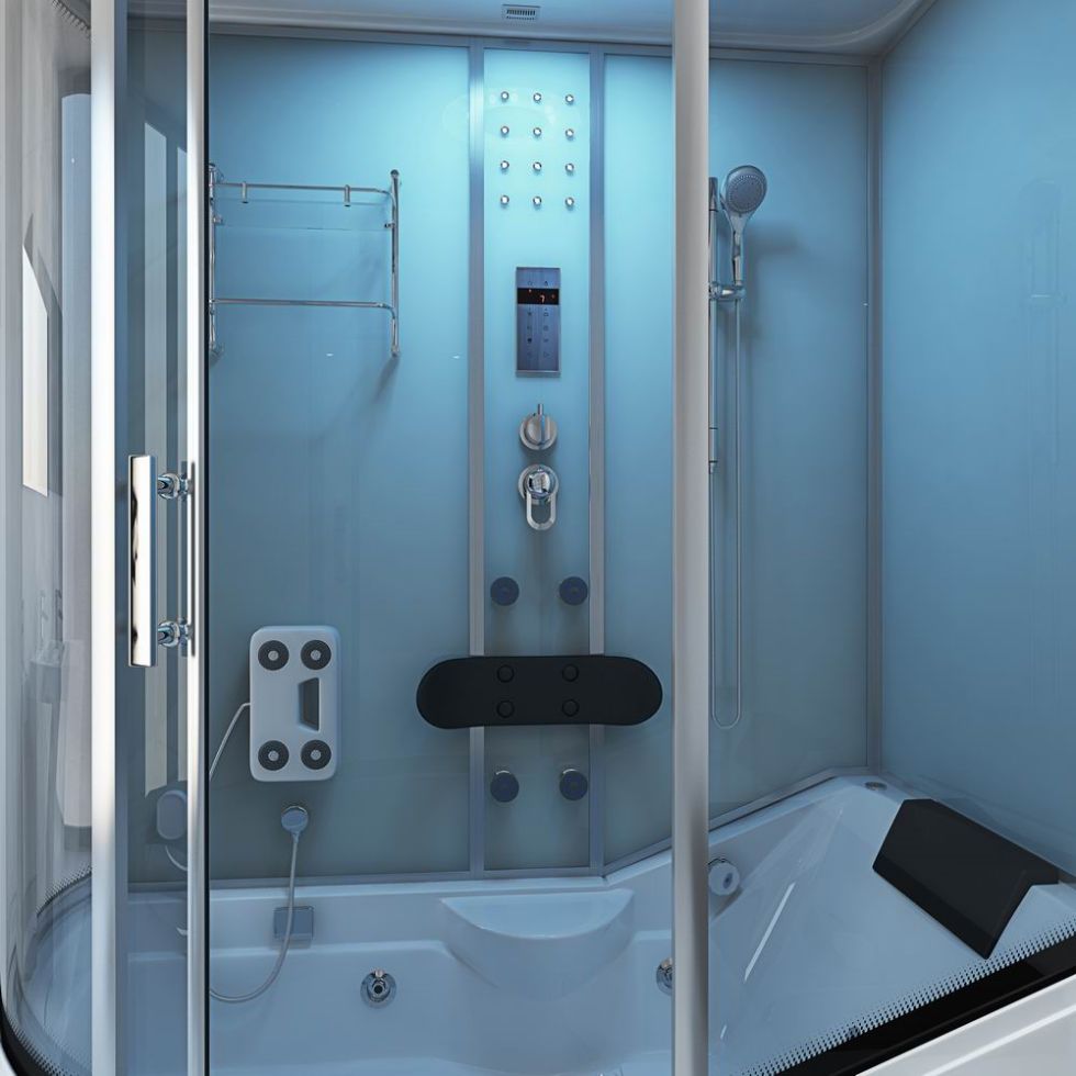 RL-D17 Pod Set PVC Glass Frame Style Shower Room Comfortable Temperature Hot Sale Prefab Modular Bathroom