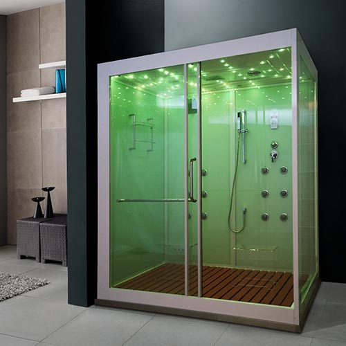 RL-D26 Indoor Steam Room Aluminum Frame Glass Door Massage Hydromassage Sauna Shower Cabin