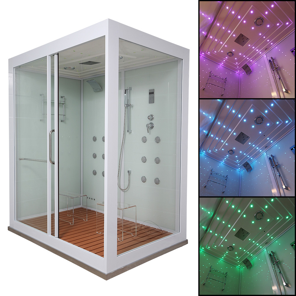 RL-D26 Indoor Steam Room Aluminum Frame Glass Door Massage Hydromassage Sauna Shower Cabin