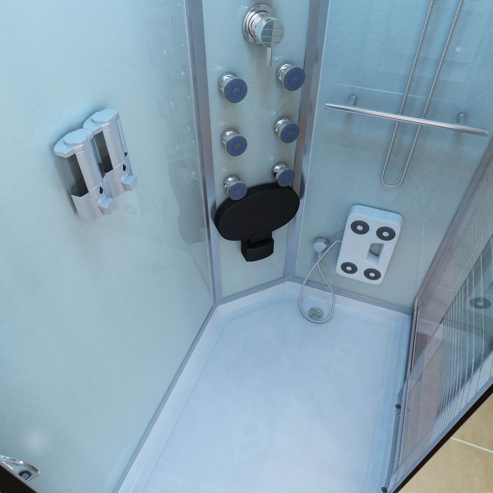 RL-D06 Multifunctional Sliding Glass Door Bathroom Prefab Hydro Massage Steam Shower Cabin Room