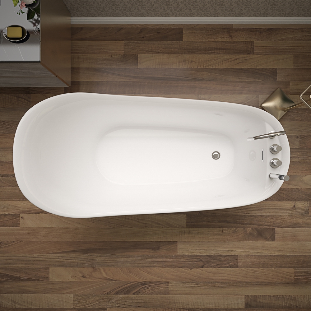 RL-MF1703 Classic and Durable Freestanding Bathtub Acrylic Bathroom Alone Soaking Bathtubs