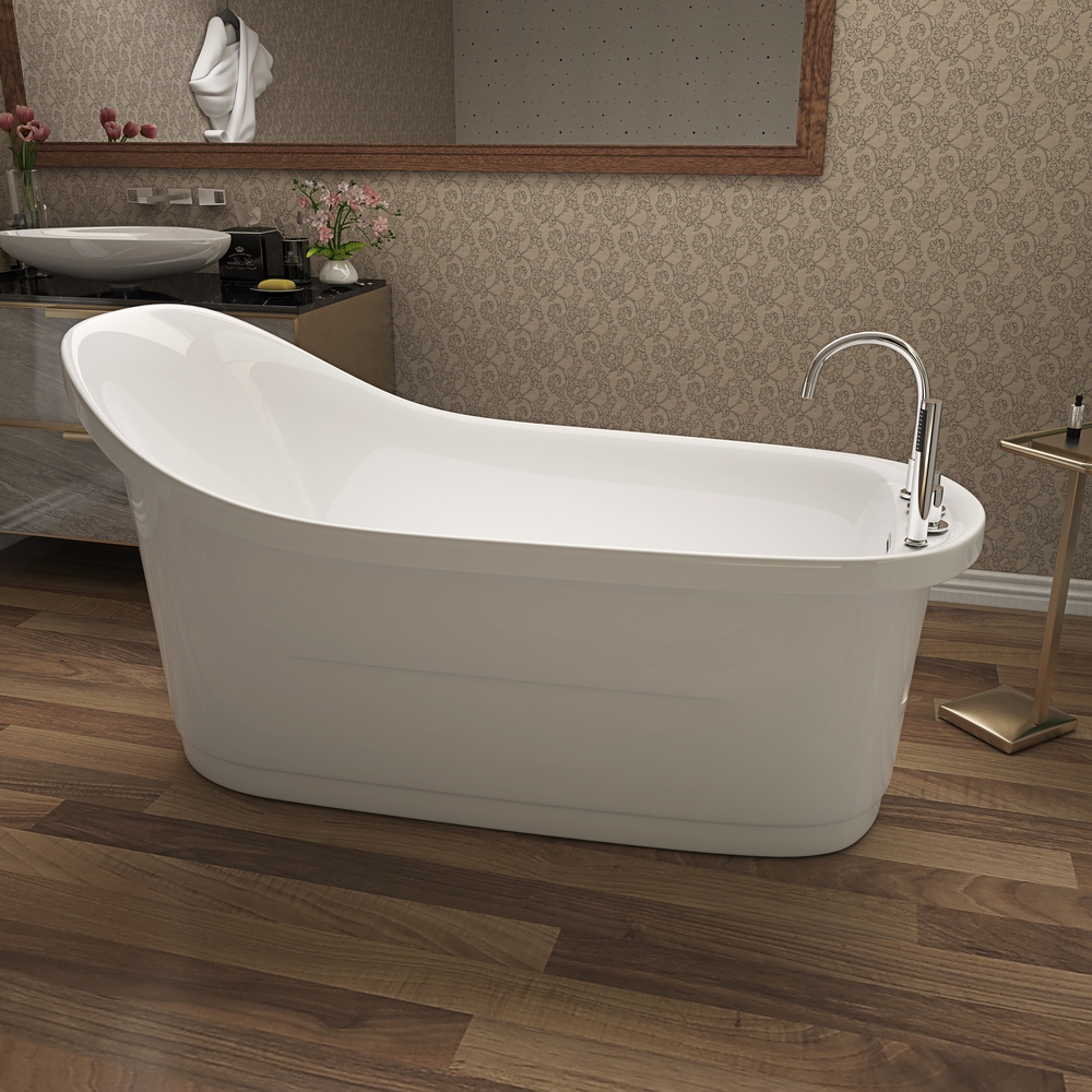 RL-MF1703 Classic and Durable Freestanding Bathtub Acrylic Bathroom Alone Soaking Bathtubs