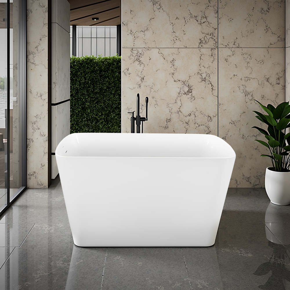 RL-GF018 47" 100% Acrylic Freestanding Bathtub Contemporary Soaking Tub white bathtub