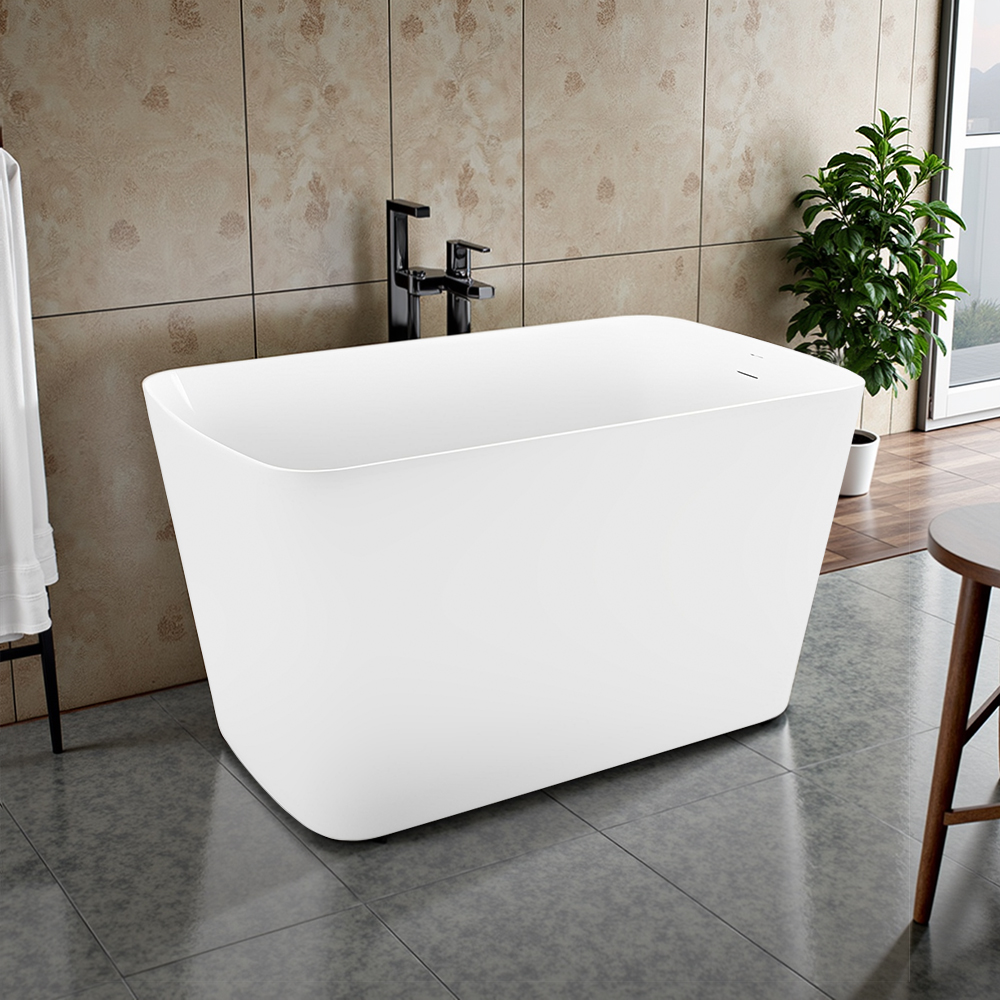 RL-GF018 47" 100% Acrylic Freestanding Bathtub Contemporary Soaking Tub white bathtub