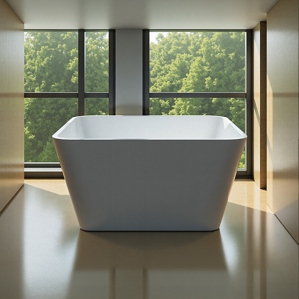 RL-GF077 47" 100% Acrylic Freestanding Bathtub Contemporary Soaking Tub Matte Gray bathtub