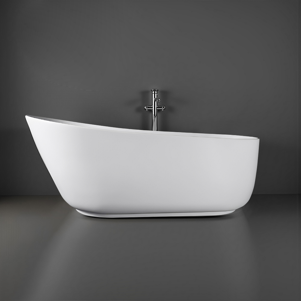 RL-GF137 White artificial stone bathtub Freestanding bathtub