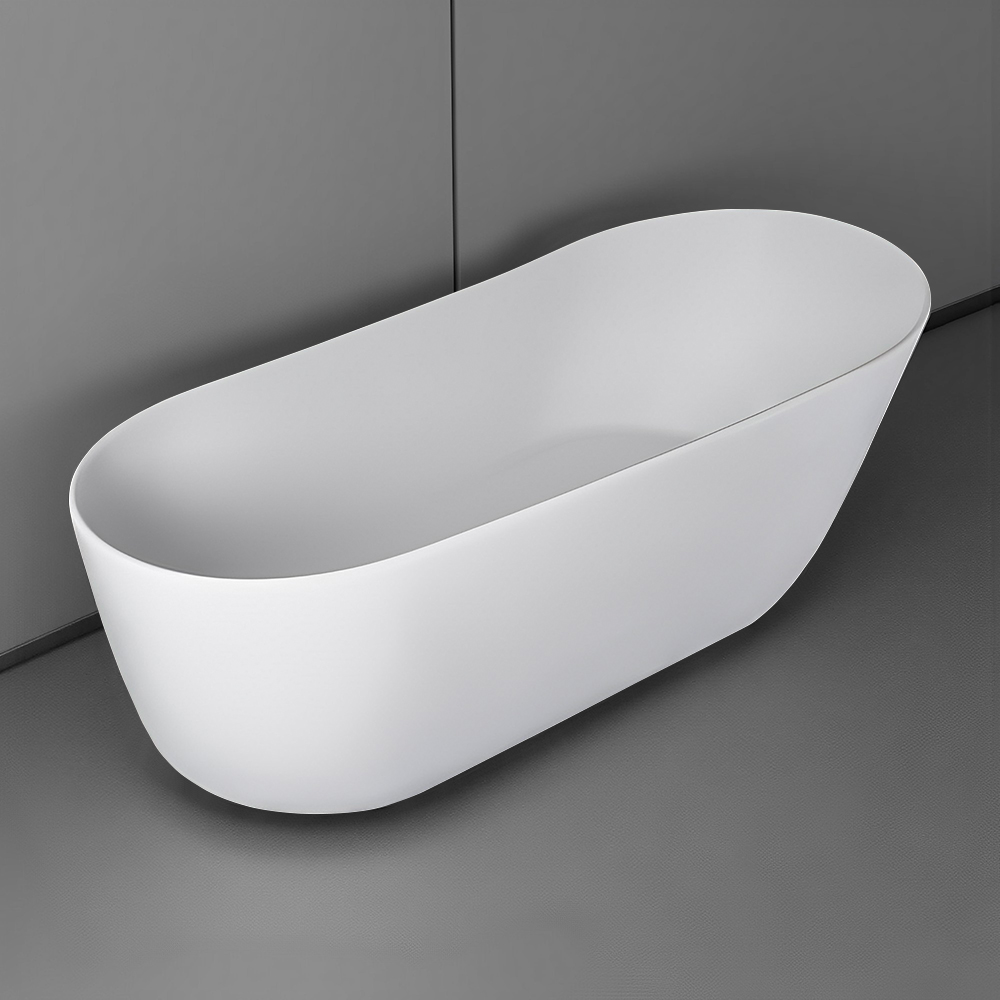 RL-GF137 White artificial stone bathtub Freestanding bathtub