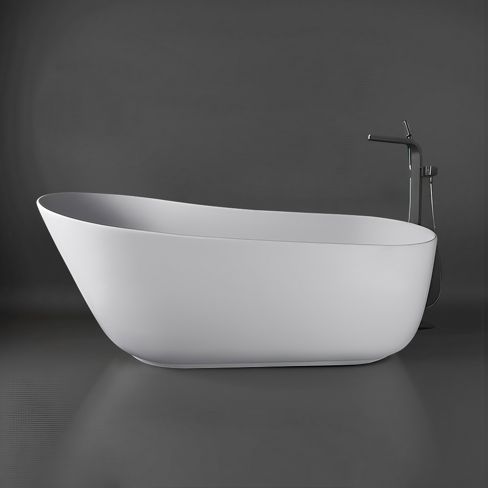 RL-GF137 White artificial stone bathtub Freestanding bathtub