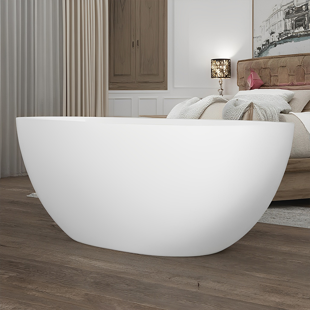 RL-GF008 65.2 inch freestanding solid surface soaking bathtub for bathroom 