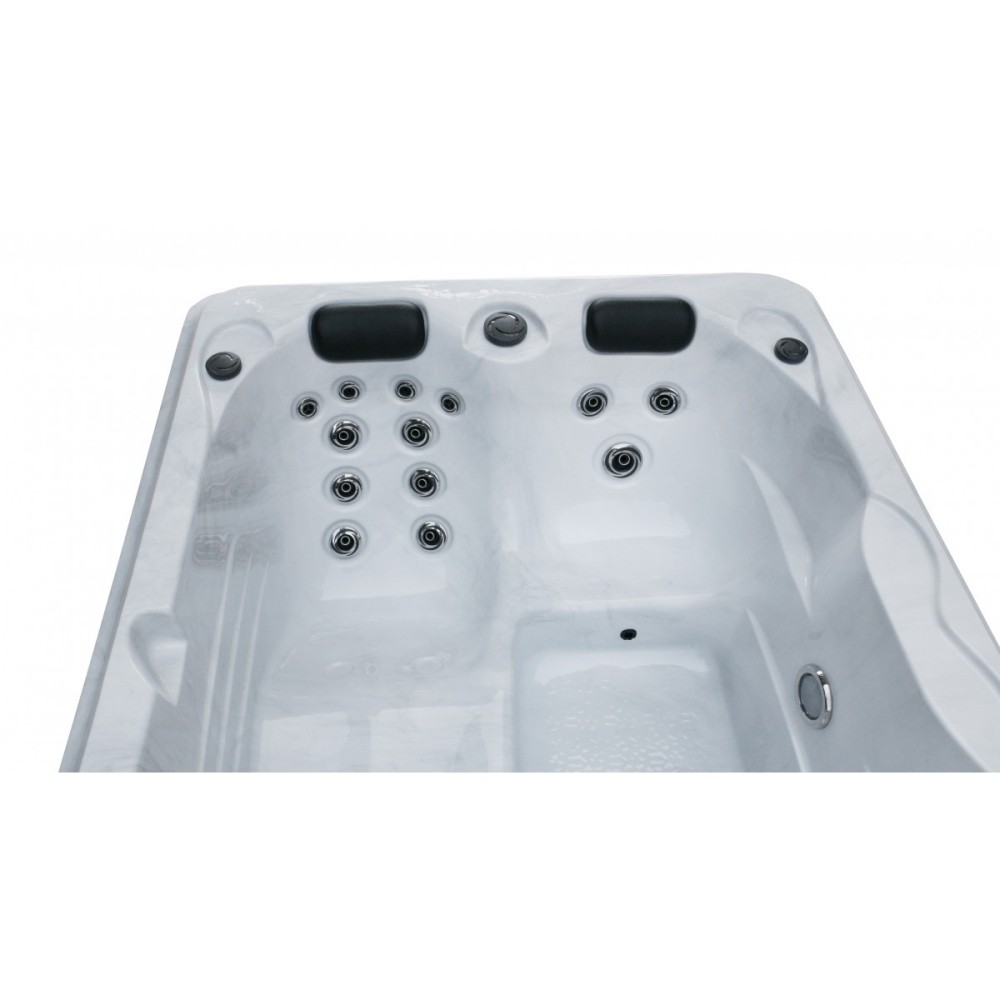 RL-J375 Modern Outdoor Diablo Whirlpool Spa Tub 210 x 160 x 75cm Freestanding with Massage Function Drainer Accessory Includes Cover